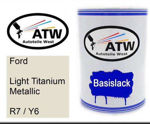 Ford, Light Titanium Metallic, R7 / Y6: 500ml Lackdose, von ATW Autoteile West.